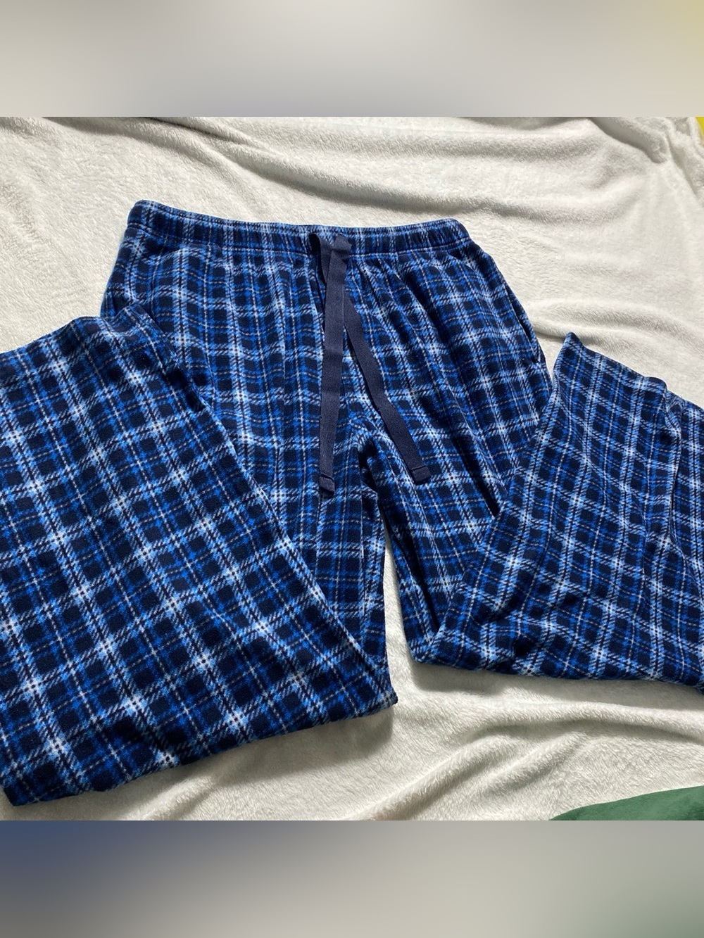 Chaps Blue Plaid Sleepwear Pants